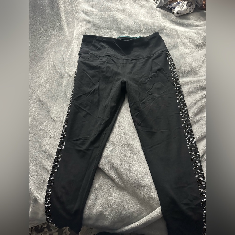 Black bedazzled leggings